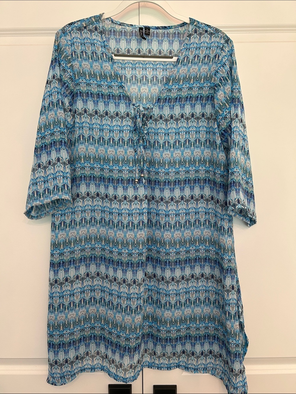 Portocruz Blue Patterned Women’s Swim Coverup - Picture 5 of 9
